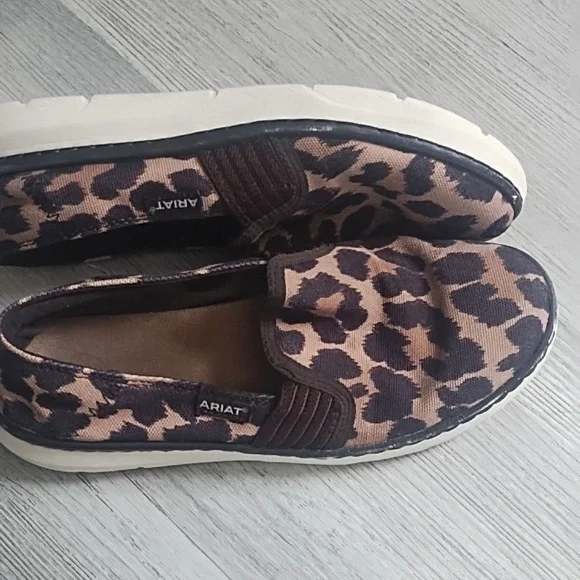 Ariat Brown Leopard Print Women's Sneakers - Picture 5 of 7